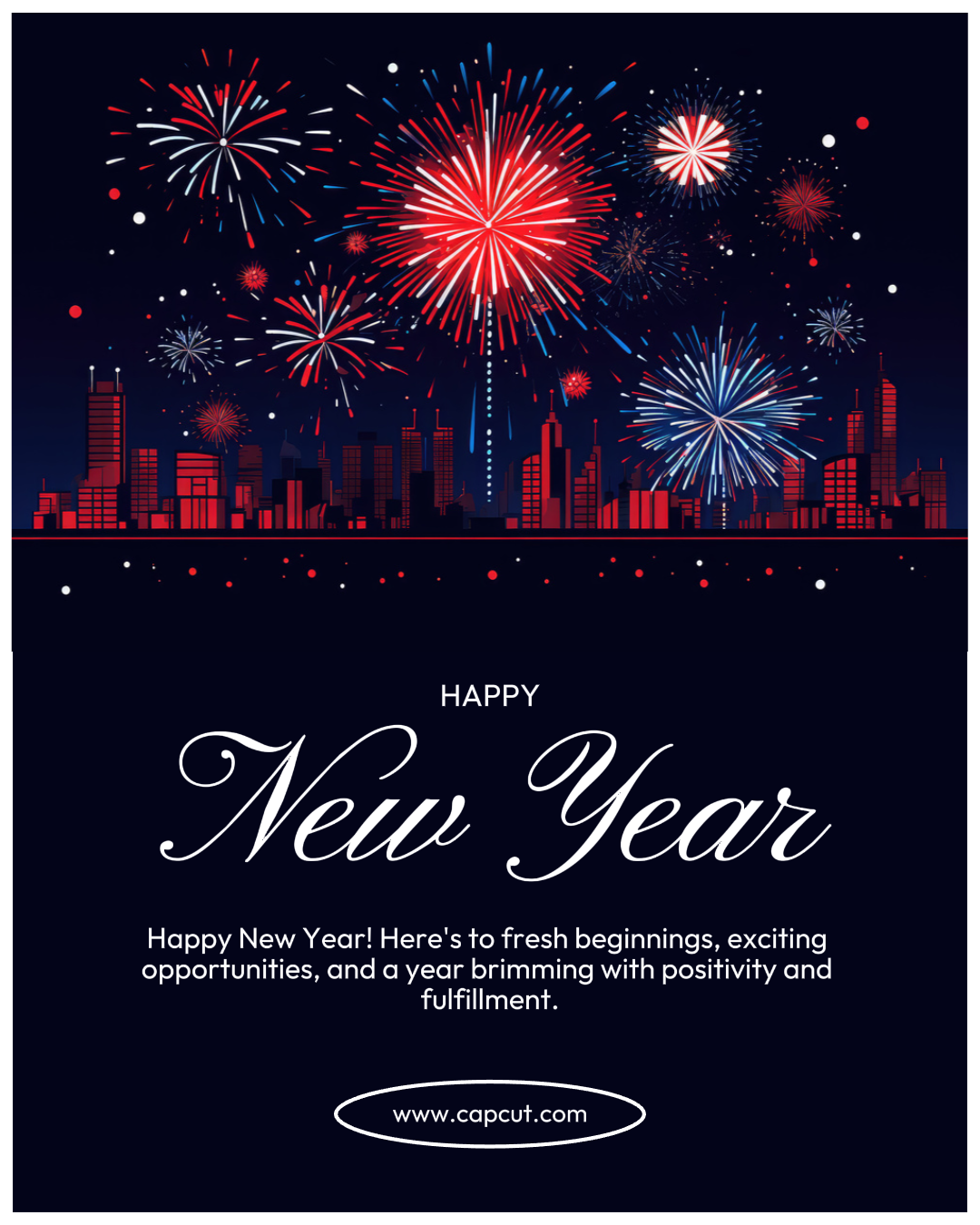 Feliz ano novo cartão postal instagram retrato