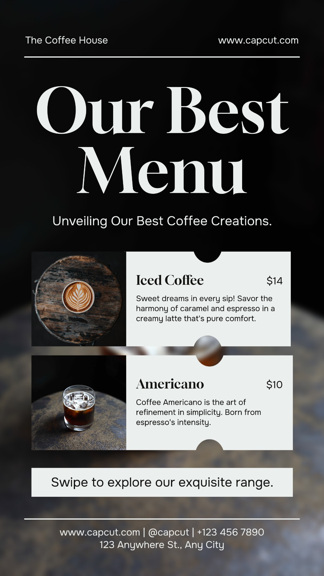 Notre Best Seller Menu Coffe Shop Promotion Instagram Story