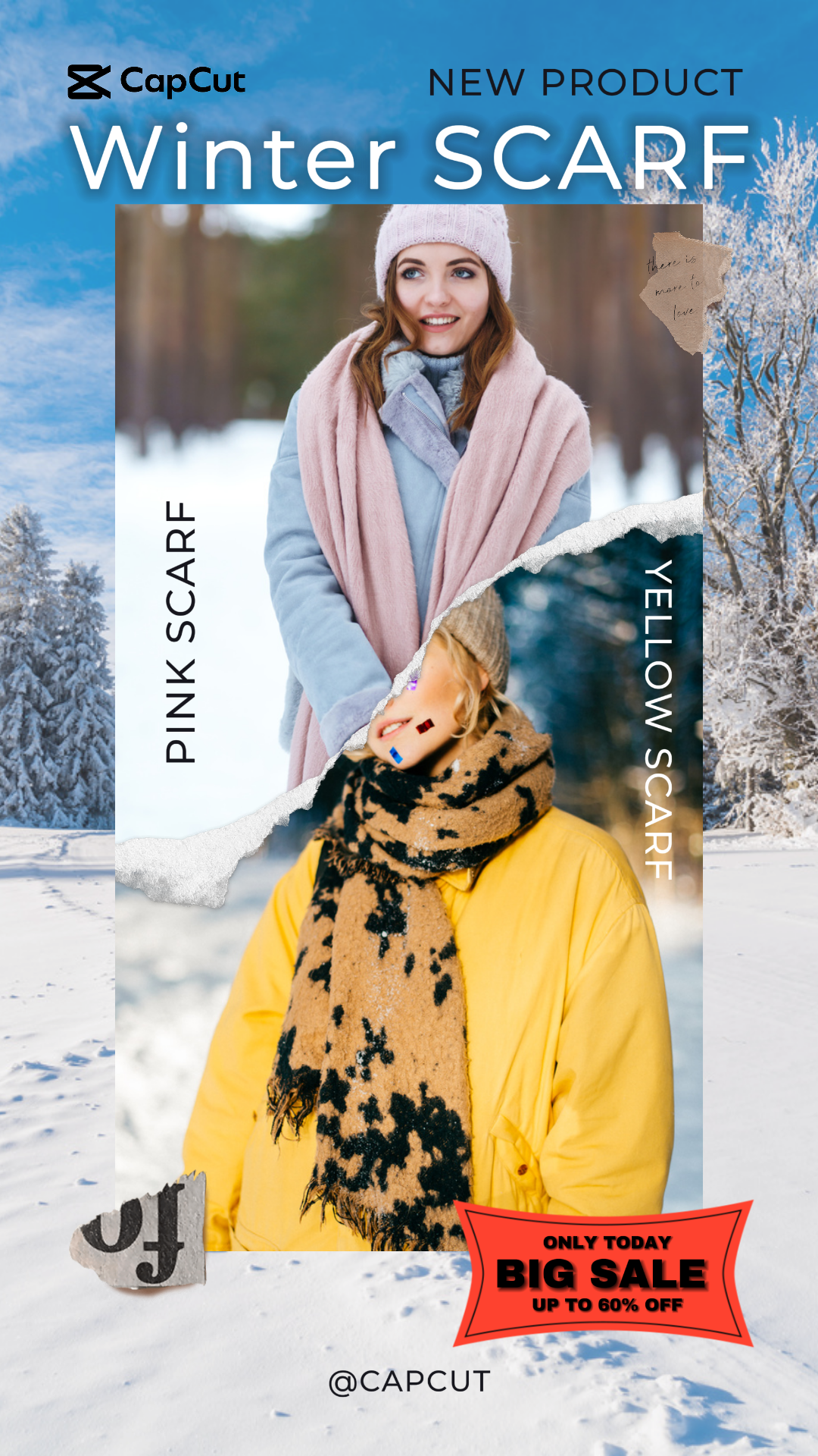 Winter Scarf Sale Instagram Story Minimalist