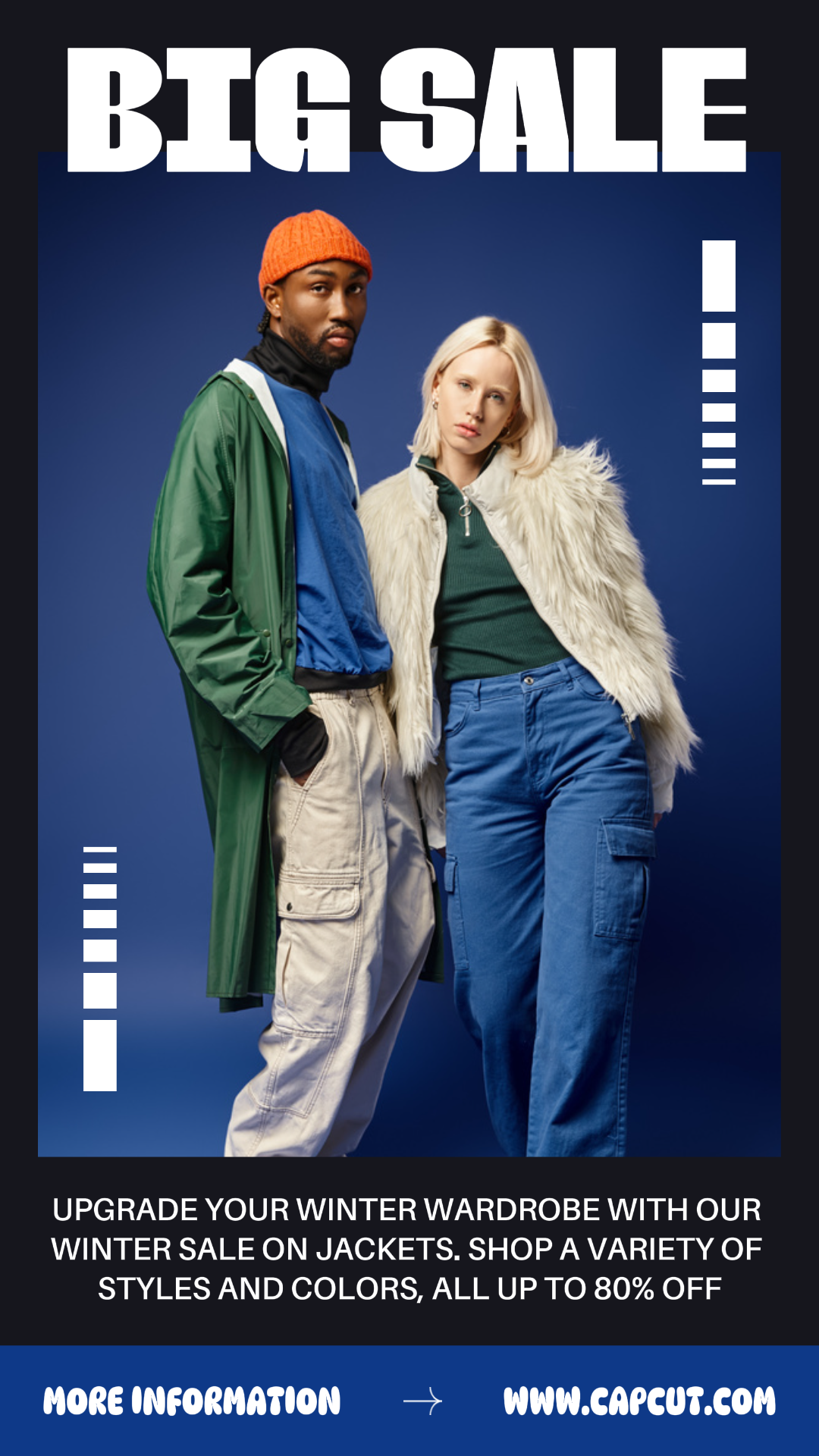 Schwarze und blaue Mode Verkaufsförderung TikTok