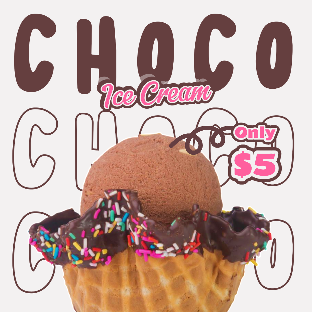 Modèle de crème glacée au chocolat