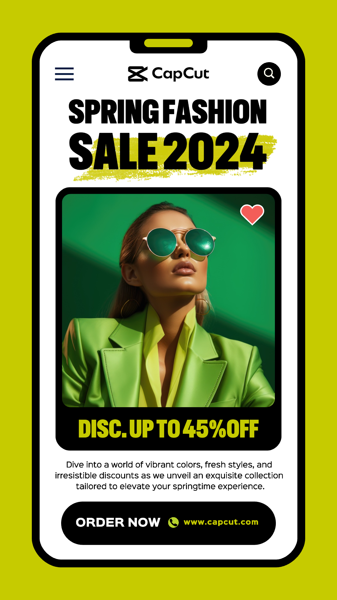Promoção de Moda de Primavera 2024 História do Instagram