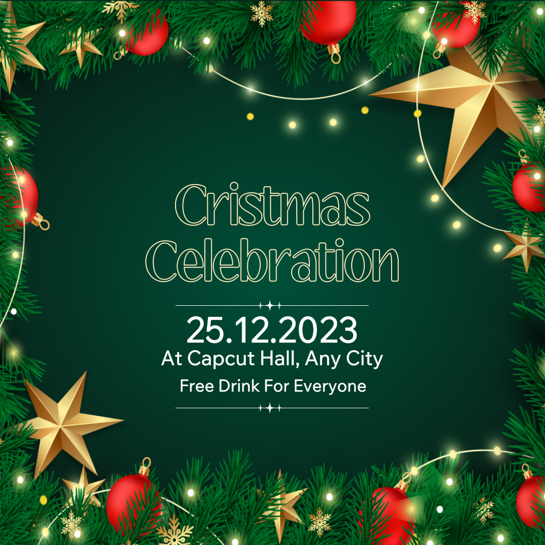 Publicación de Instagram de Celebración de Navidad