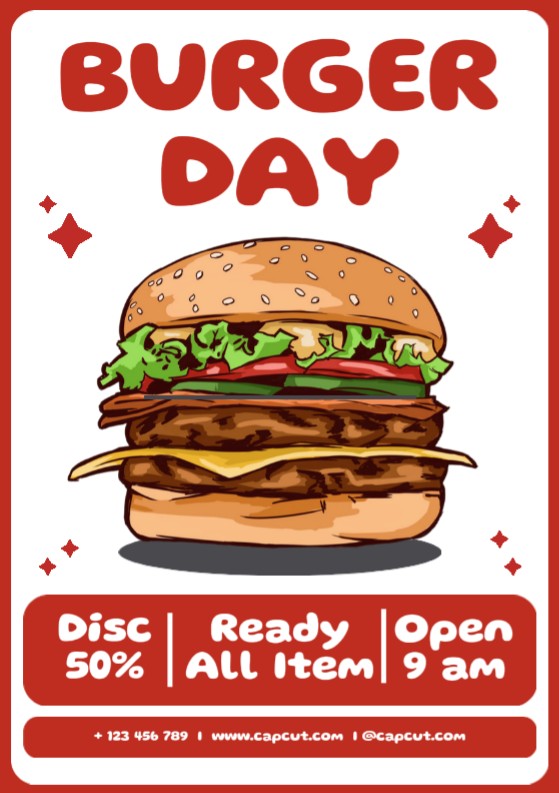 Promotion alimentaire en taille de flyer