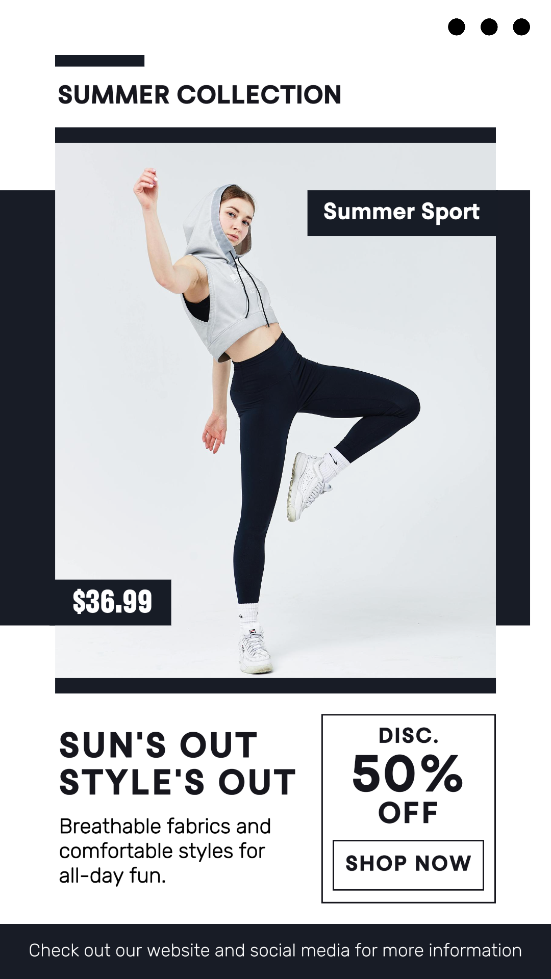 Clothing And Shoes Summer Product Promotion Instagram Story Single Image 2 Tone