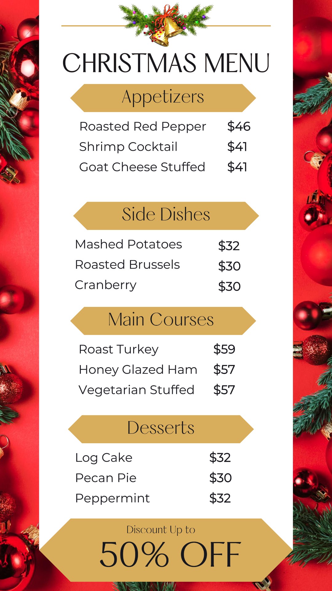 Christmas Menu Promotion Instagram Story