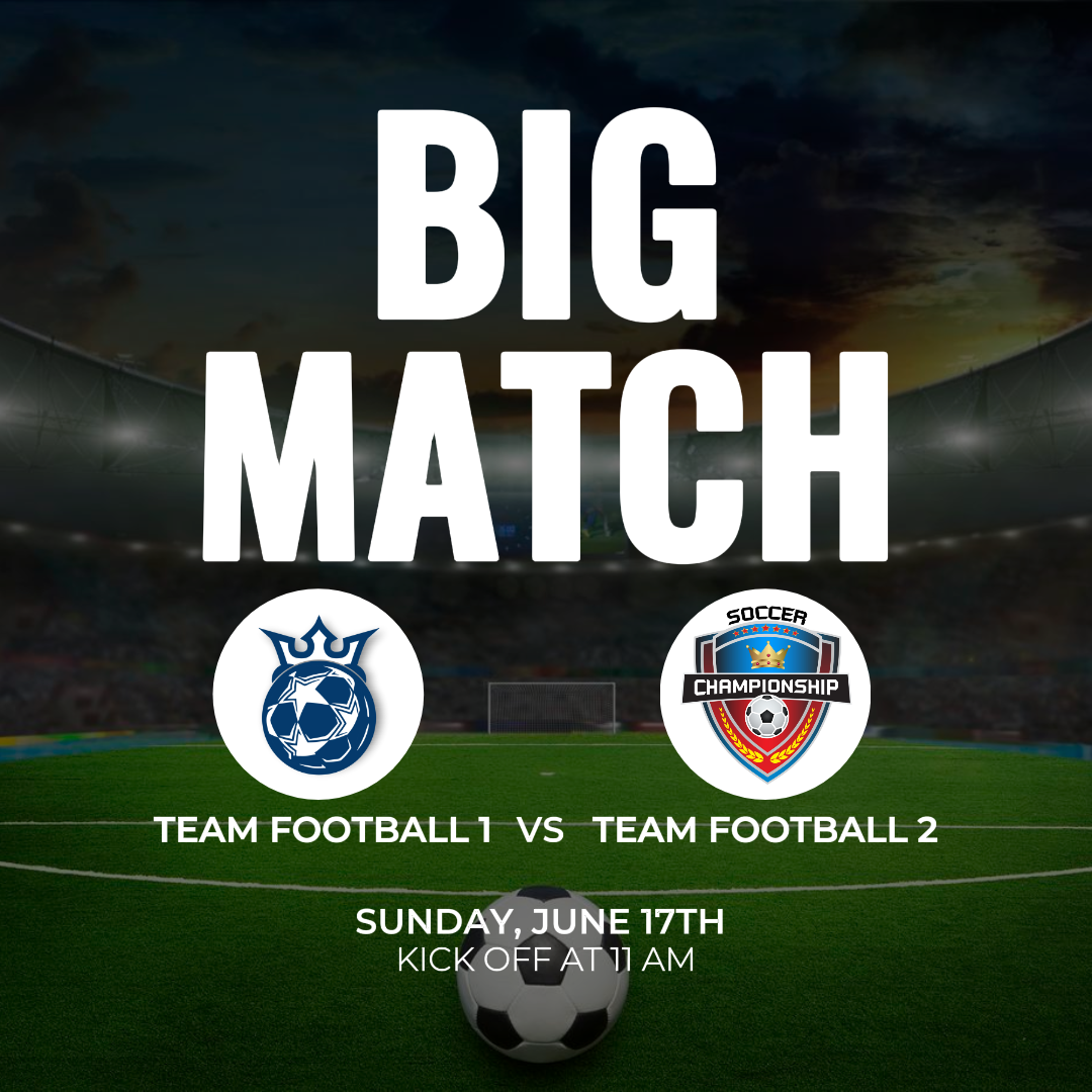 Poster Kreatif Pertandingan Sepak Bola Hari Permainan Instagram Posting