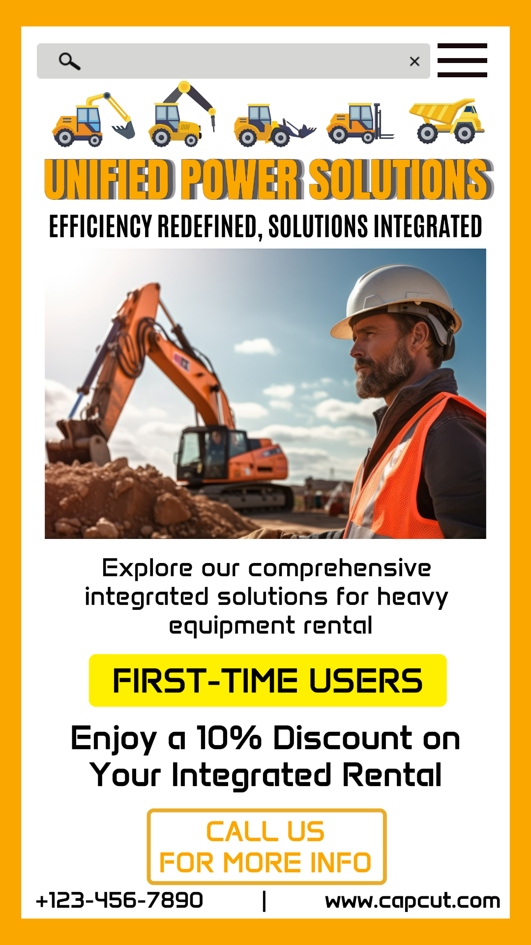 other service heavy equipment marketing poster-promotion instagram story