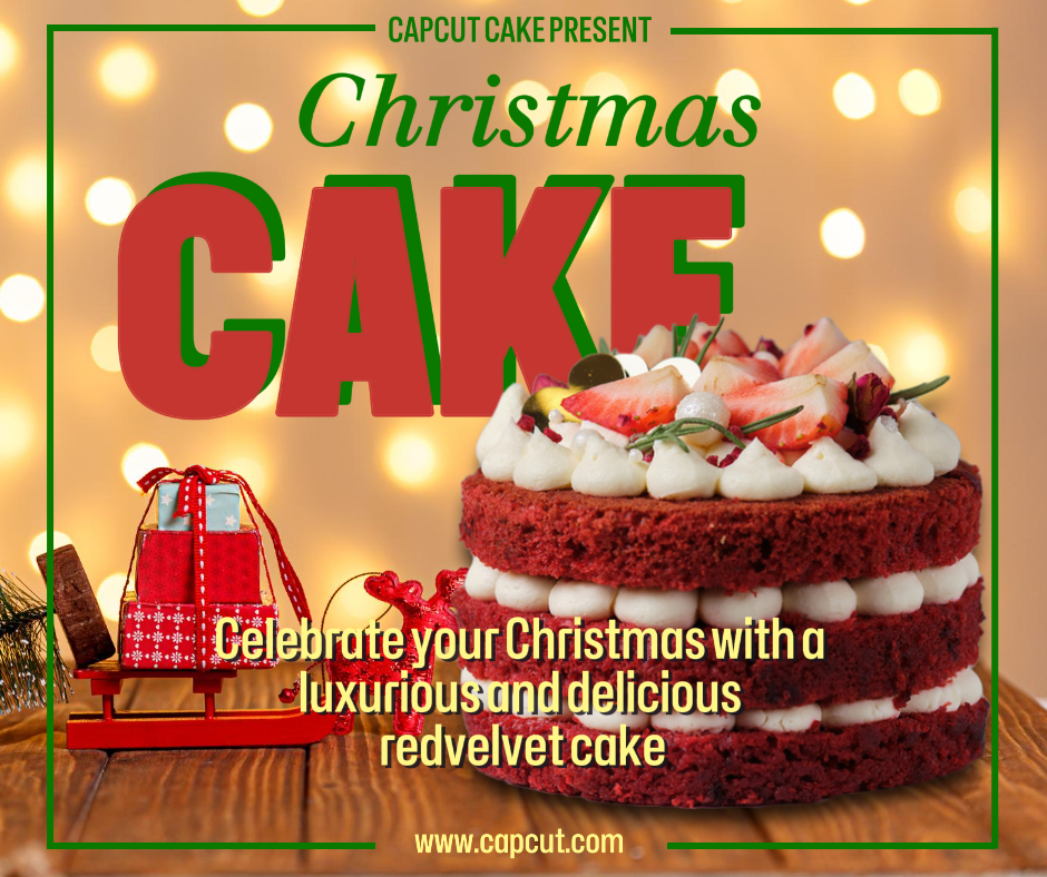 Bolo de natal promoção facebook post