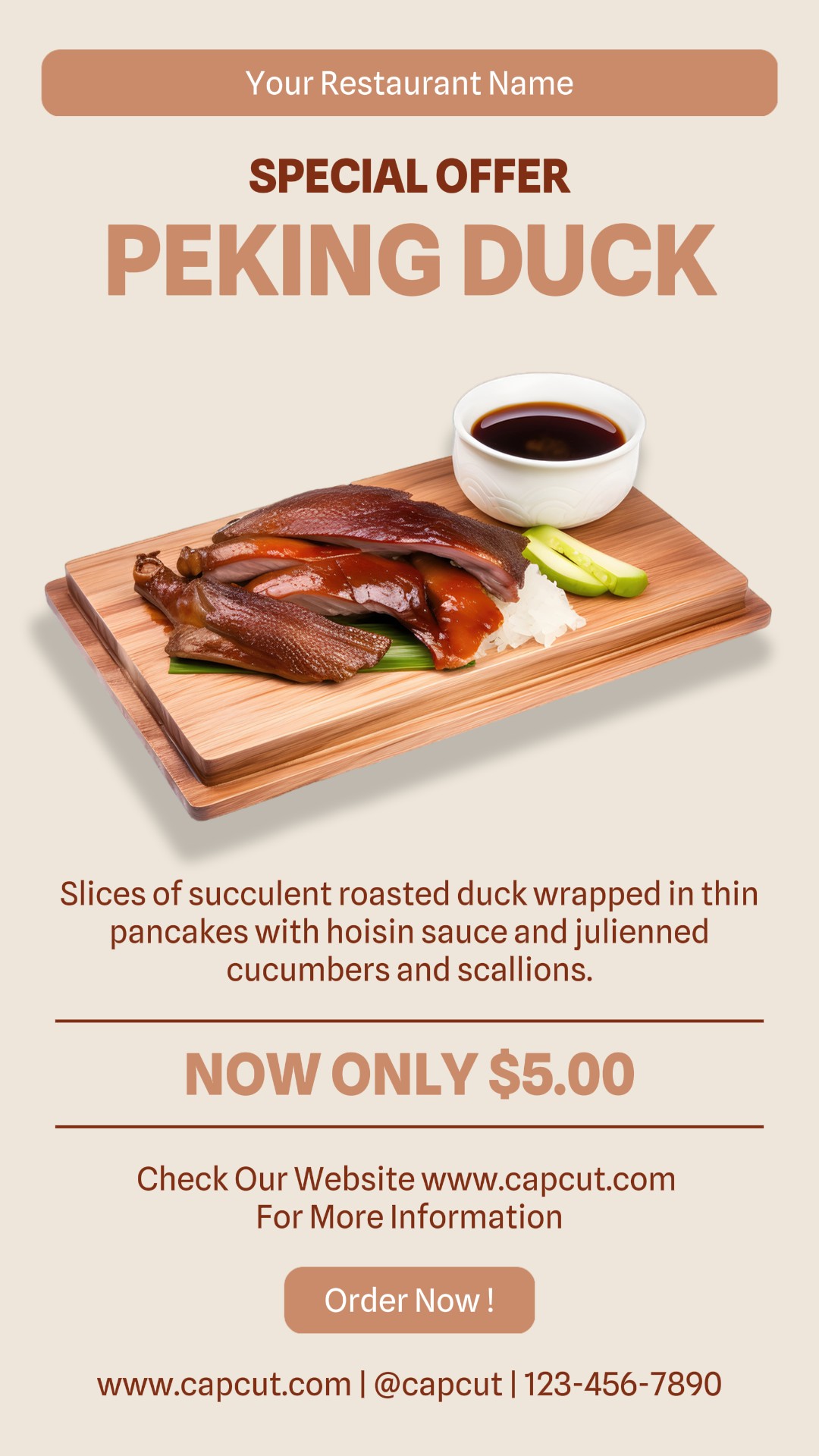 Promoción de comida china Historia de Instagram