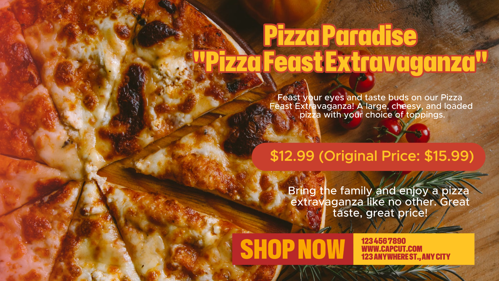 Tasty Pizza Food Sale Facebook Cover Image