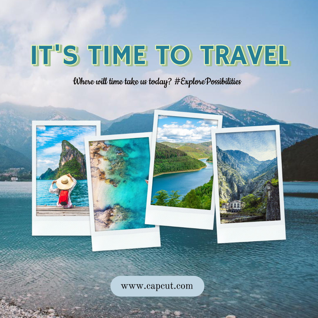 Affiche de marketing de voyage Instagram Post style de scène naturelle