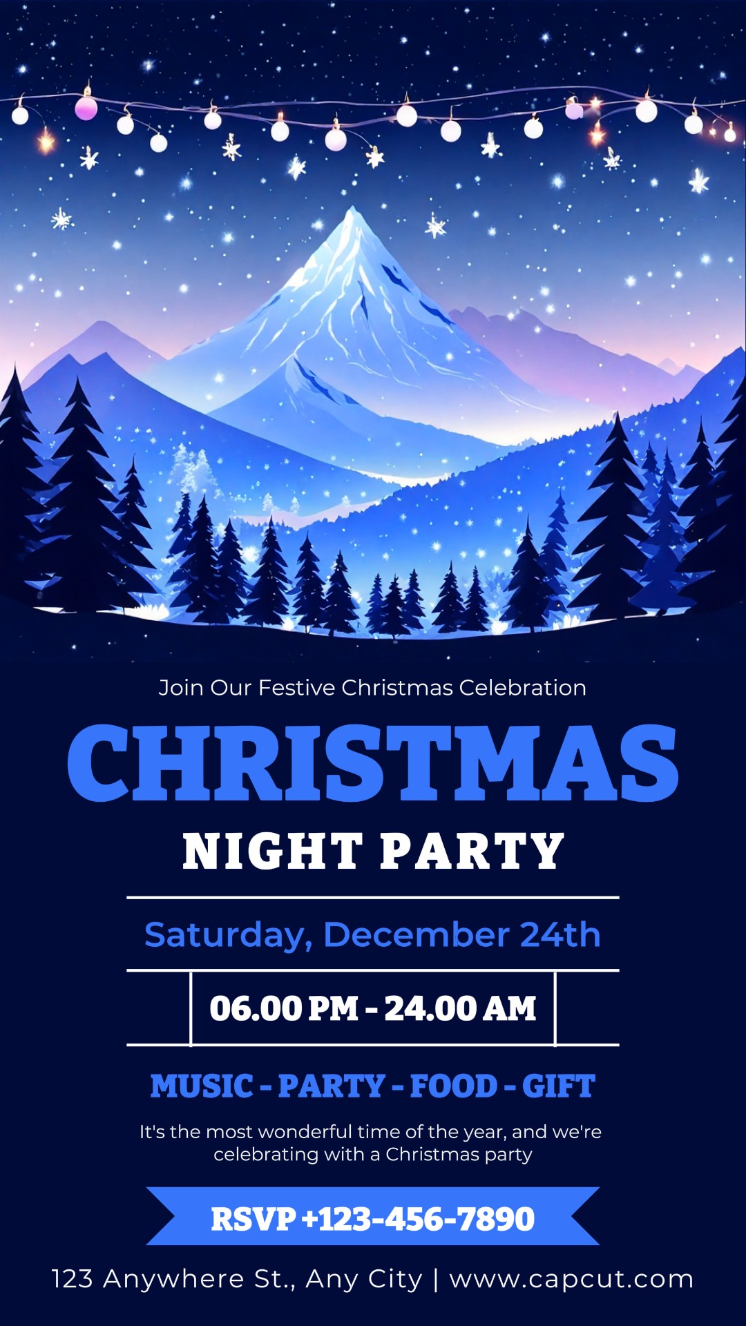 Convite de Festa de Natal História do Instagram