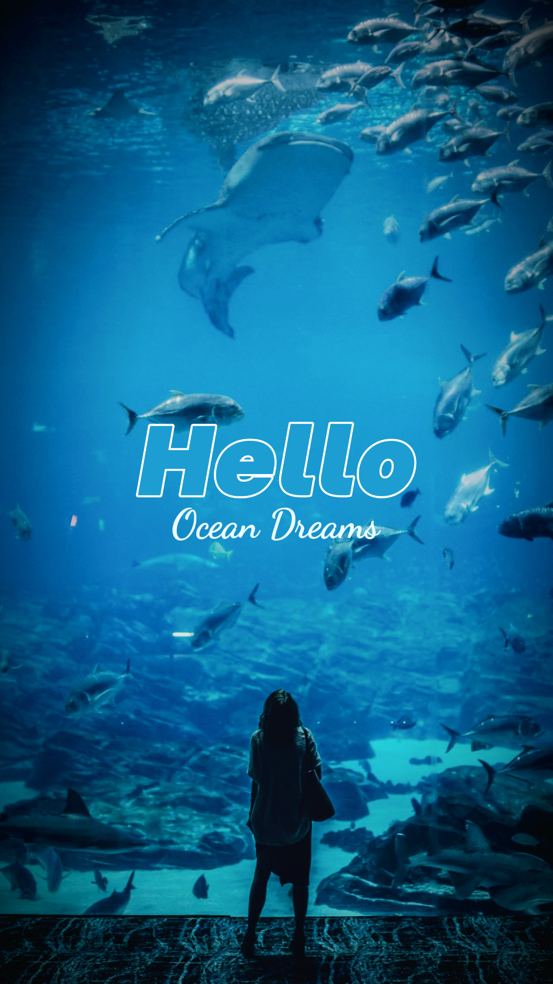 Wallpaper Creative Poster Under the Sea Blue
