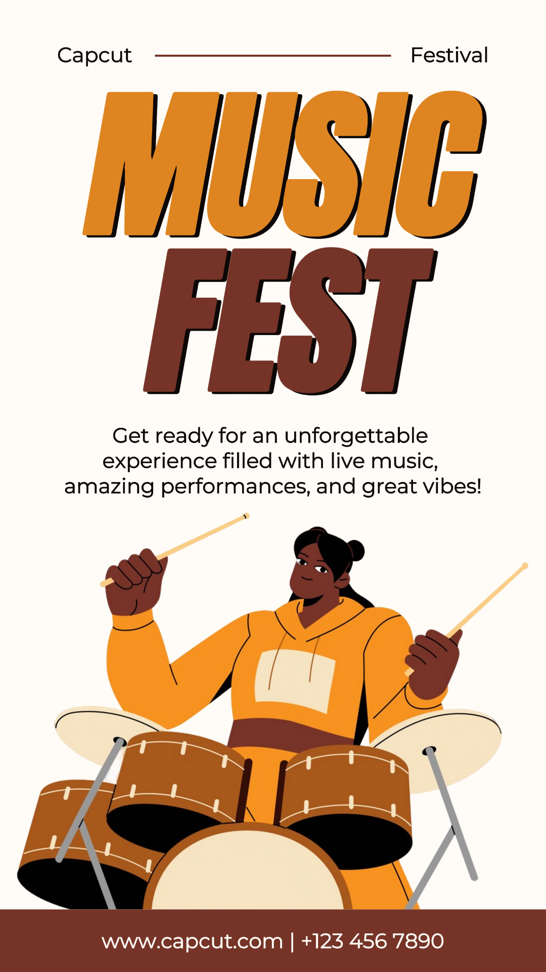  Entertainment Music Festival Instagram Story Illustration Style