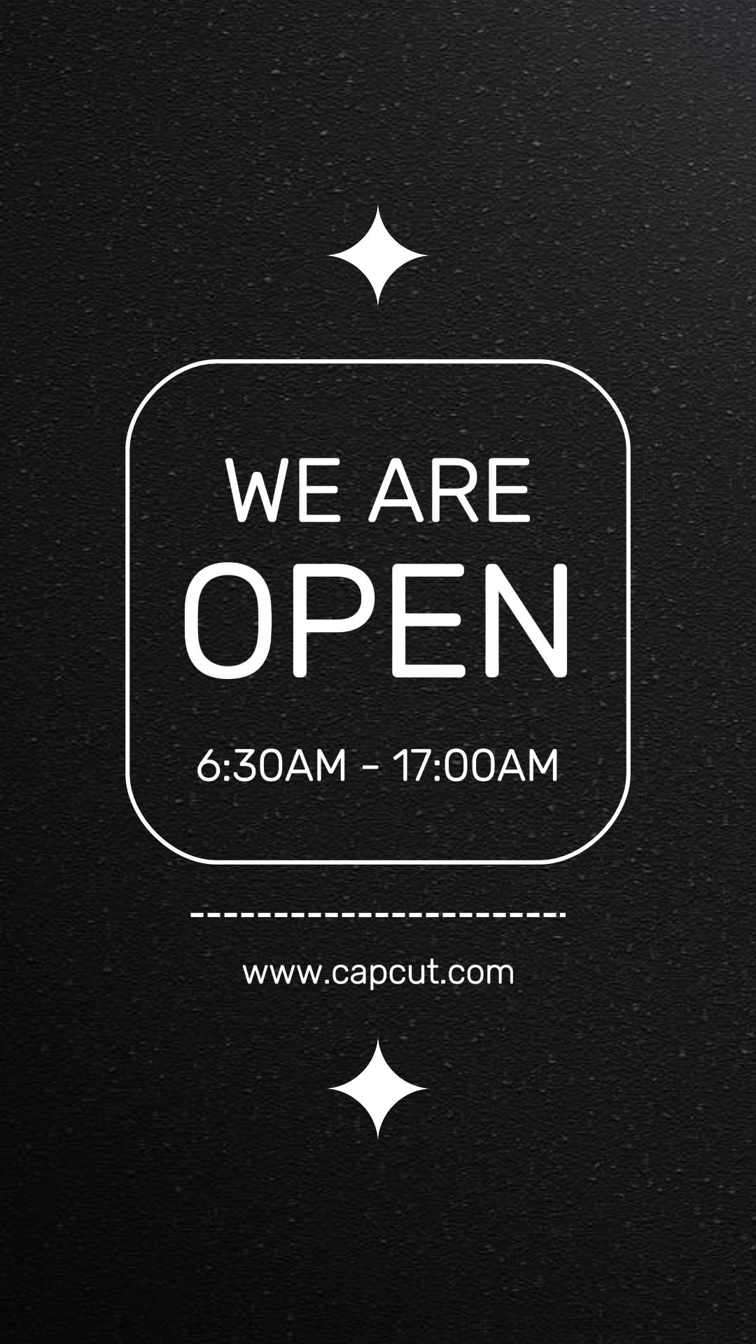 Negócios e Escritório - Marketing Poster Instagram Estamos Abertos Escuro