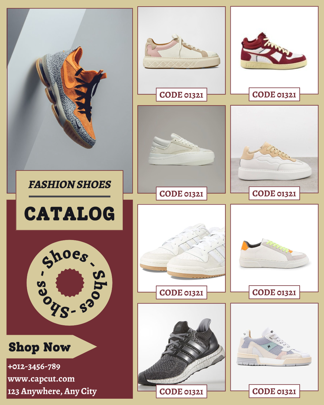 Sepatu Katalog Tampilan Produk Potret Instagram