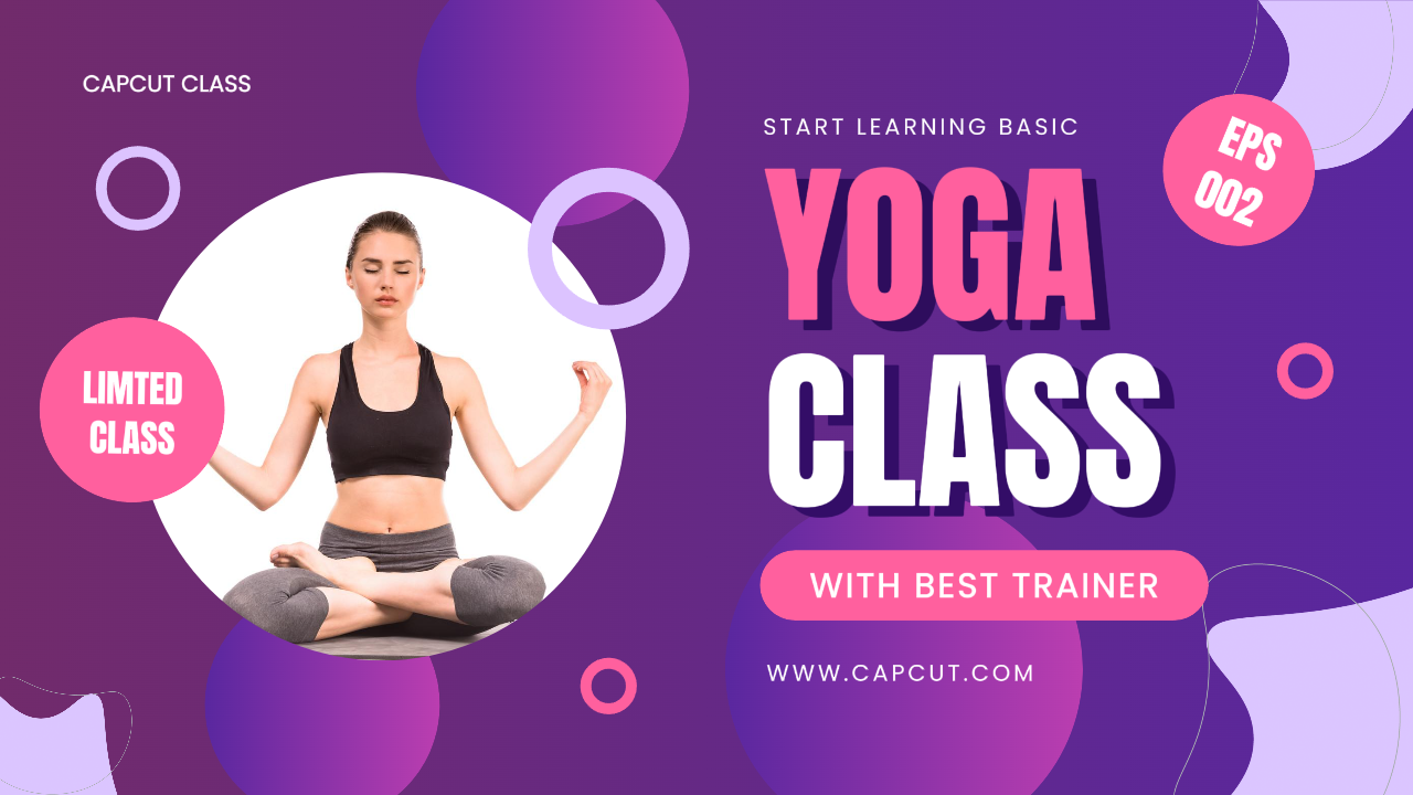 Purple Gradient Basic Yoga Class Youtube Thumbnail