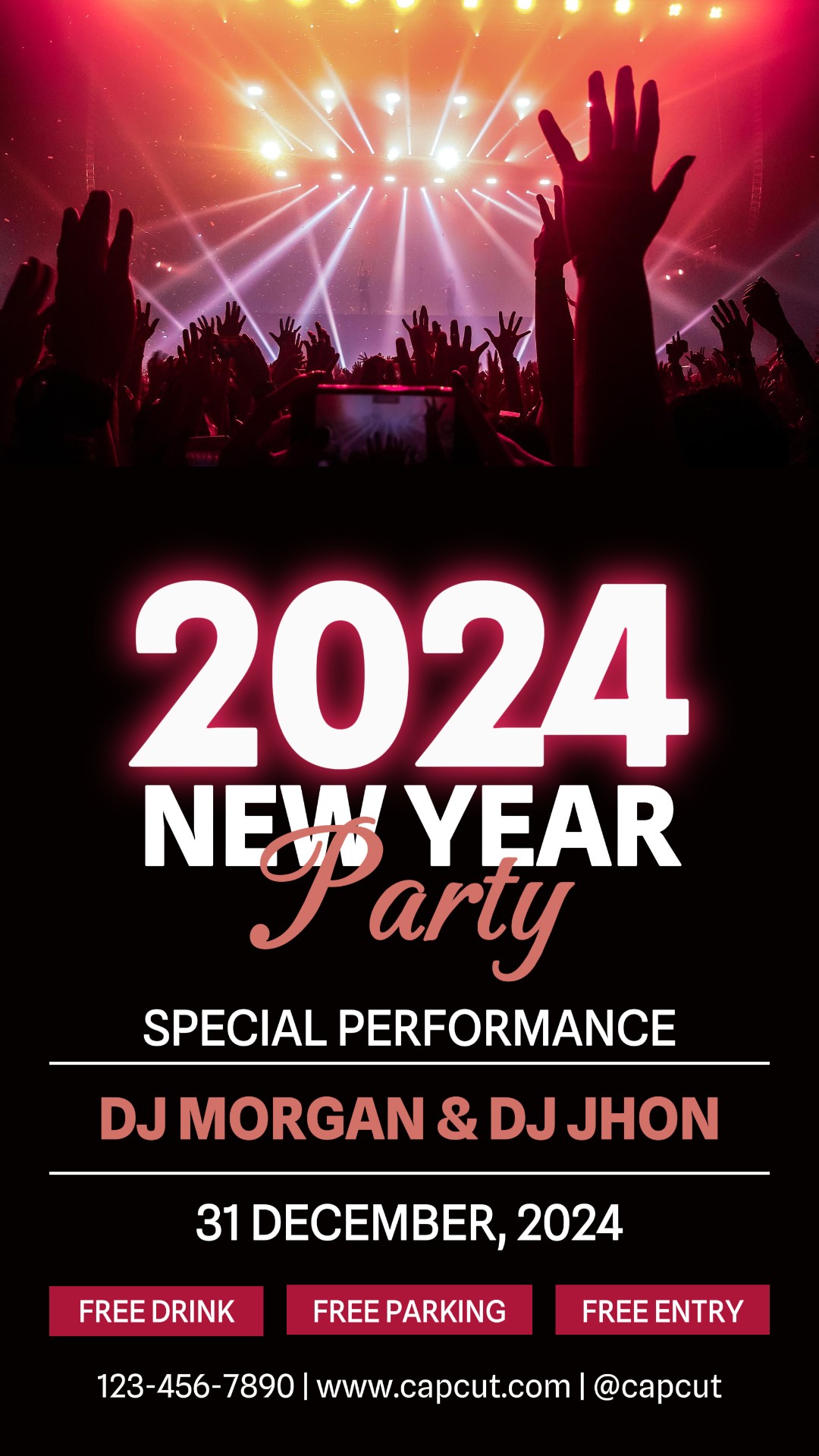 其他行业2024新年派对促销