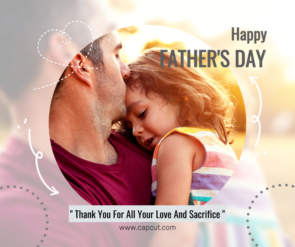 Cartel creativo del día del padre Saludo Publicación de Facebook