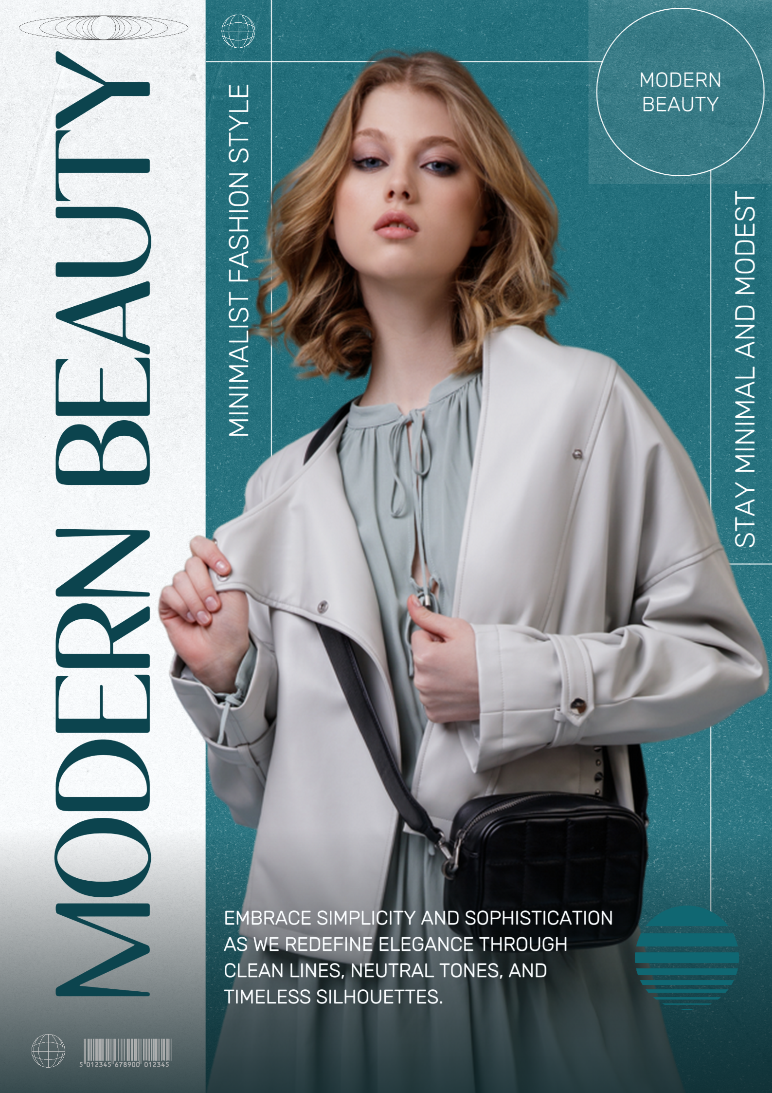 Exibição de pôster de moda moderna criativa