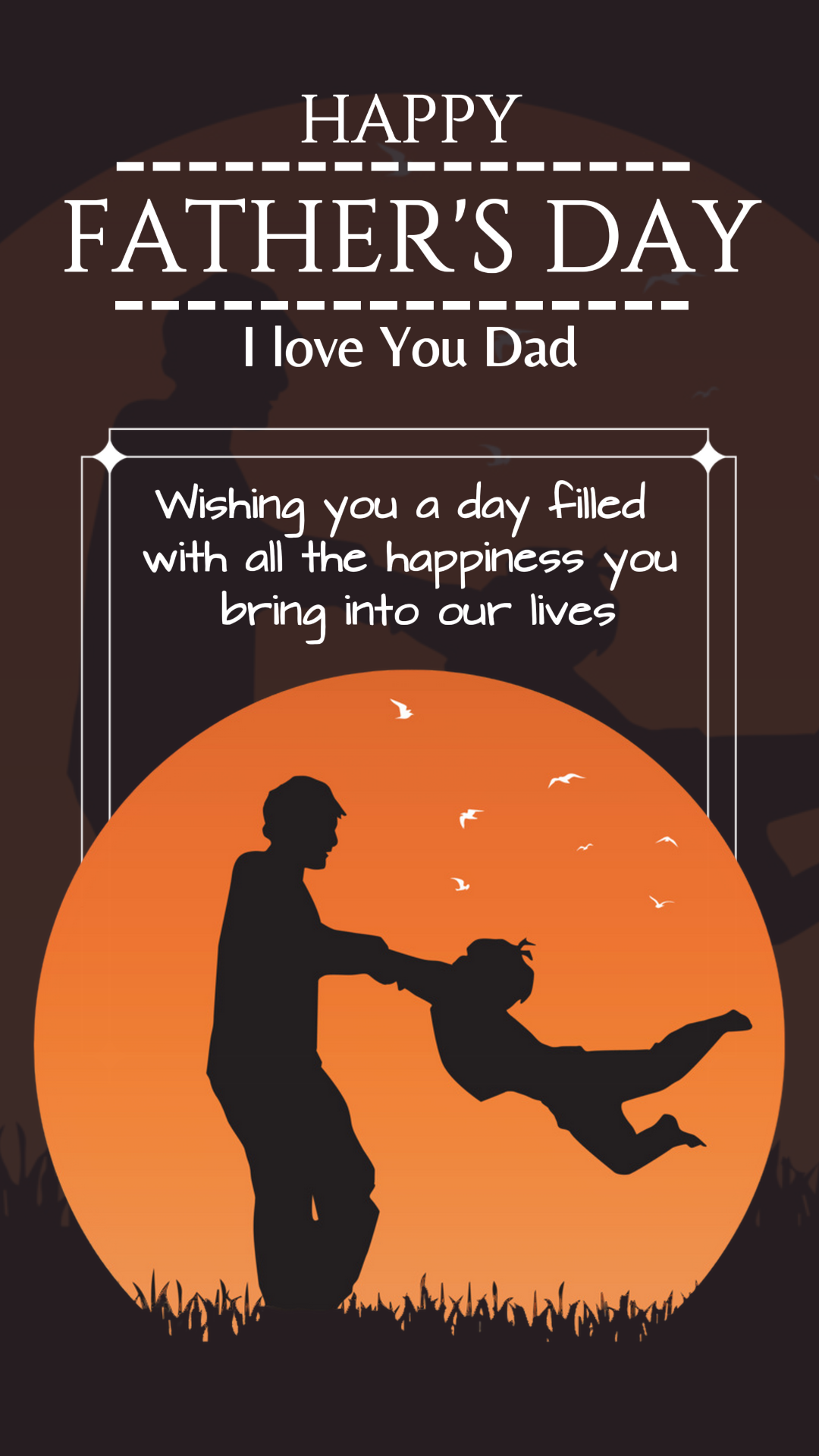 Father's day - Creative Poster greetings card instagram post