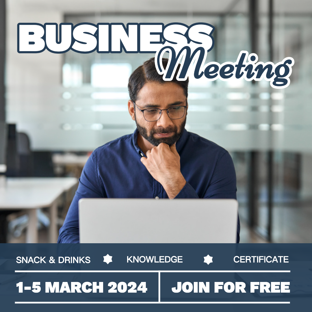 Cartel creativo de negocios Reunión de negocios Publicación de Instagram