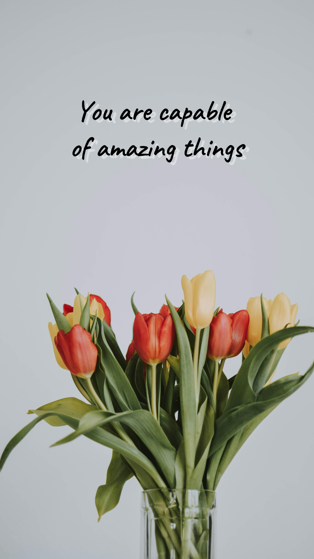 Wallpaper creative poster flower with quotes