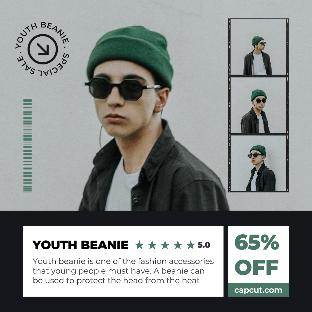 Youth Beanie Clothing Promotion Instagram Feed