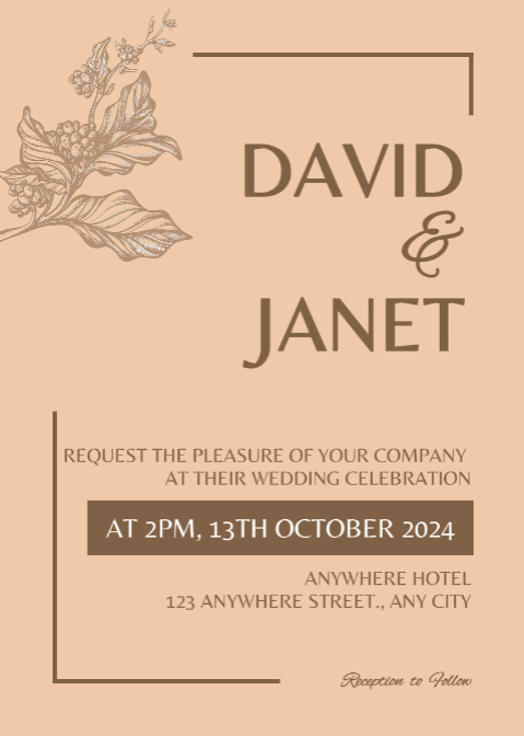 Undangan - Undangan Pernikahan Bunga Poppy 