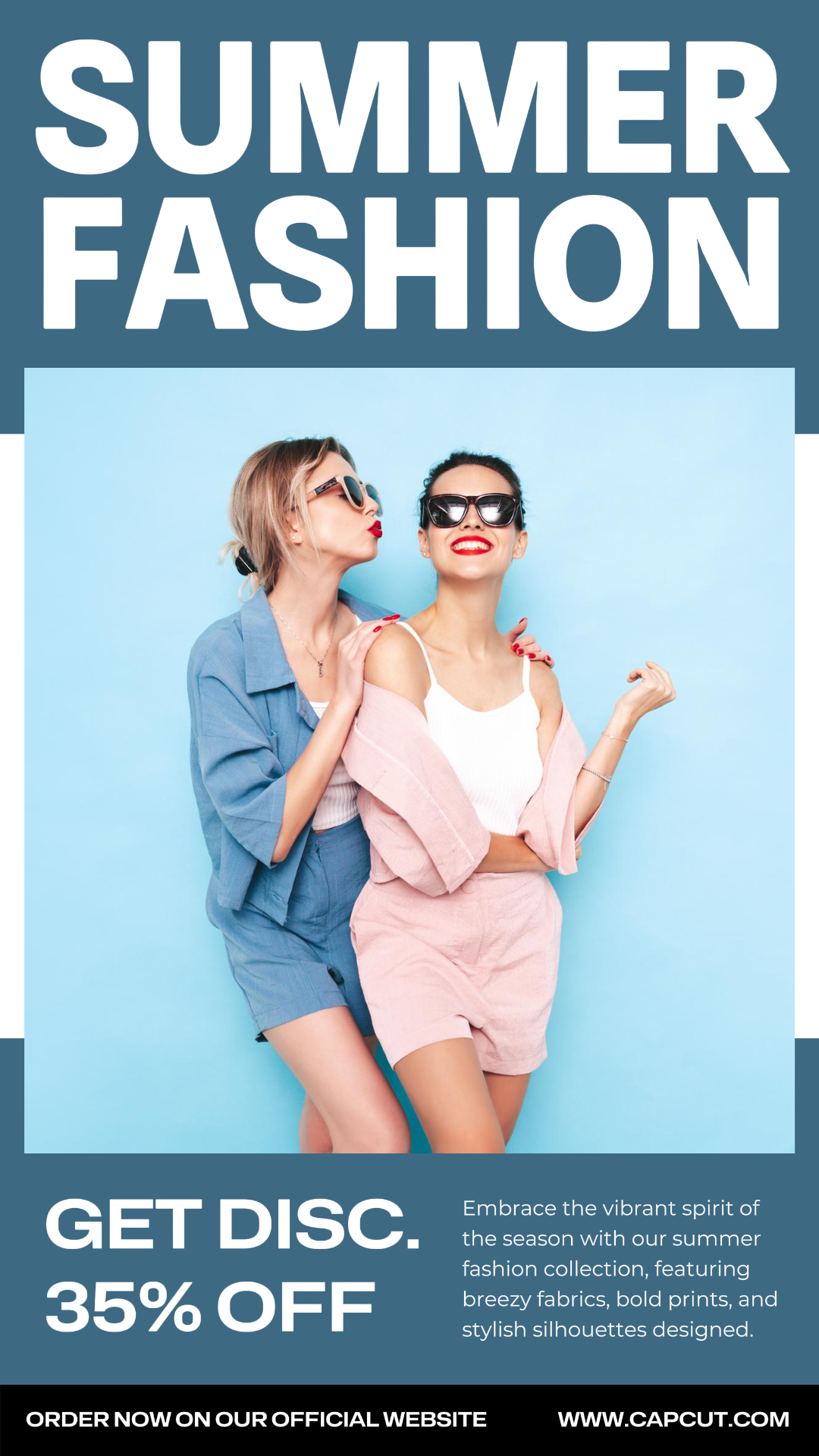 Cartel de marketing de ropa Promoción de moda de verano Historia de Instagram