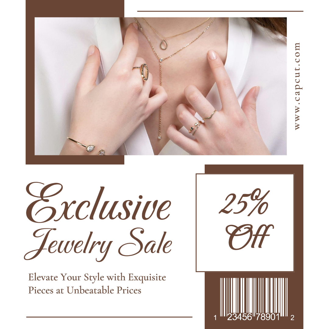 Joyas y accesorios Promoción de venta de joyas exclusivas Publicación de Instagram