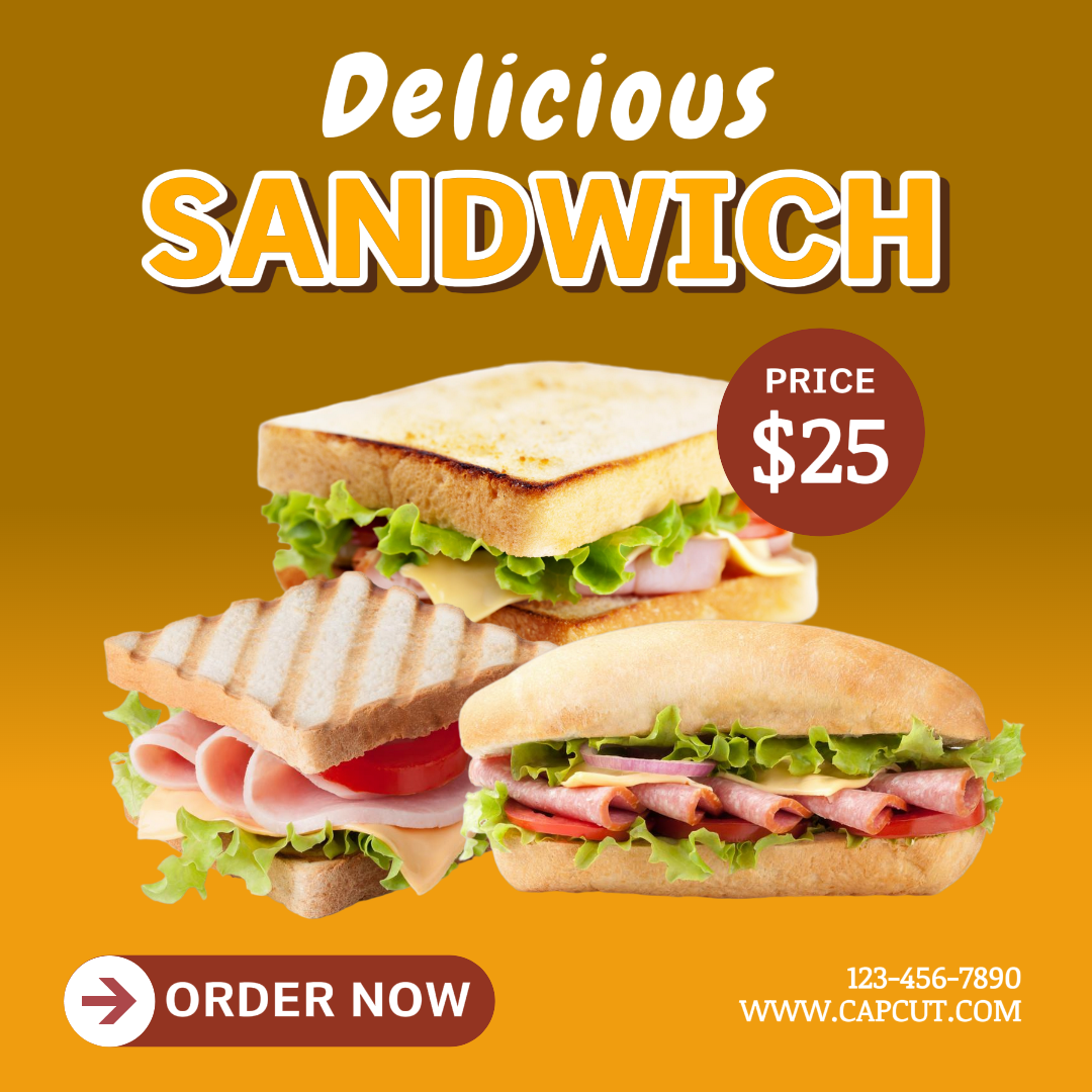 Food Sandwich Product Display Instagram Post