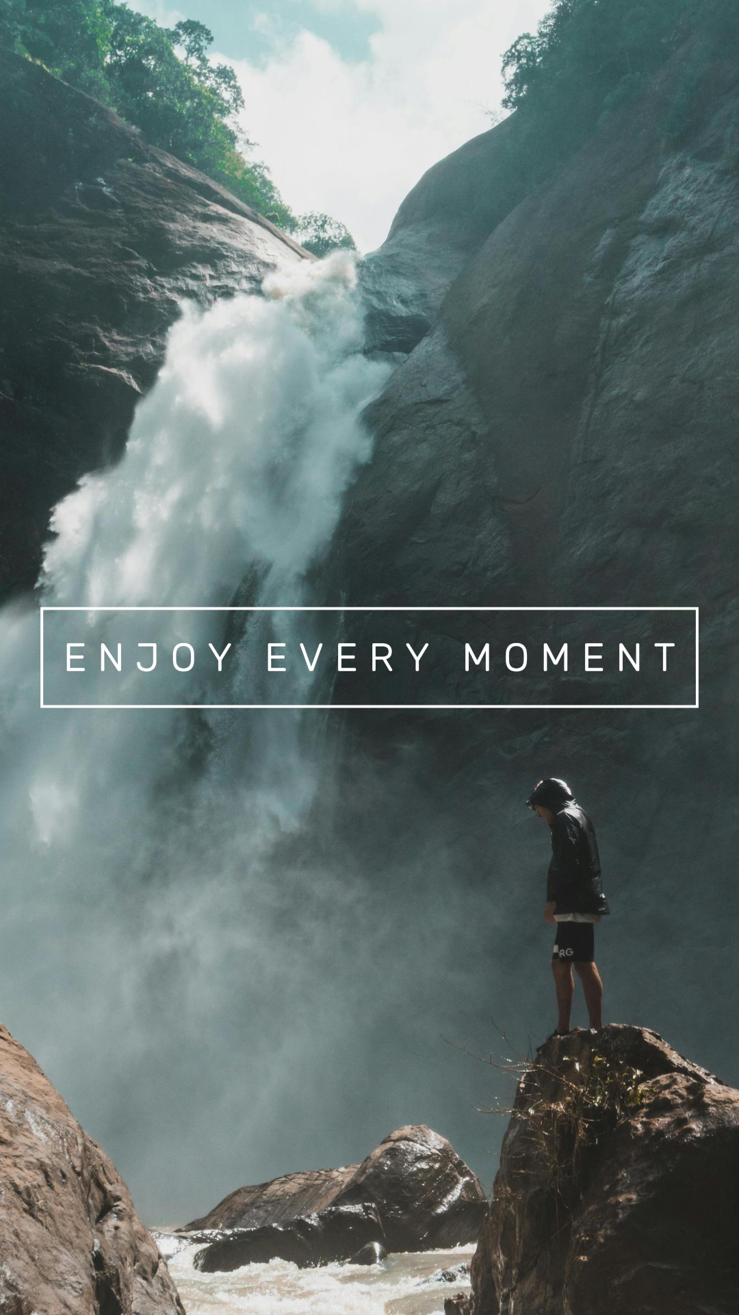 PAPEL DE PAREDE PÔSTER CRIATIVO CACHOEIRA HISTÓRIA DO INSTAGRAM