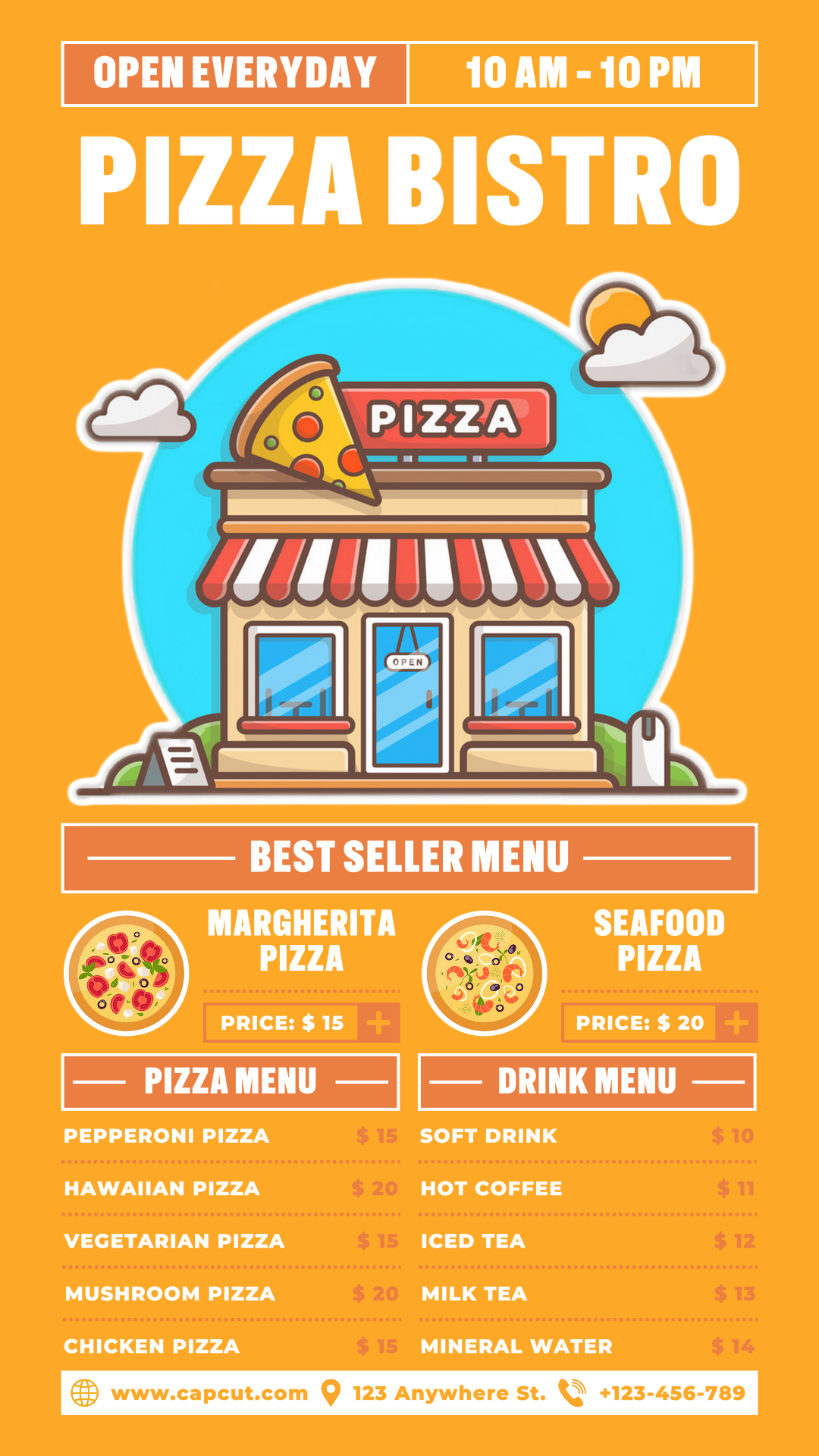 Pizza Bistro Menu Liste Promotion TikTok Post