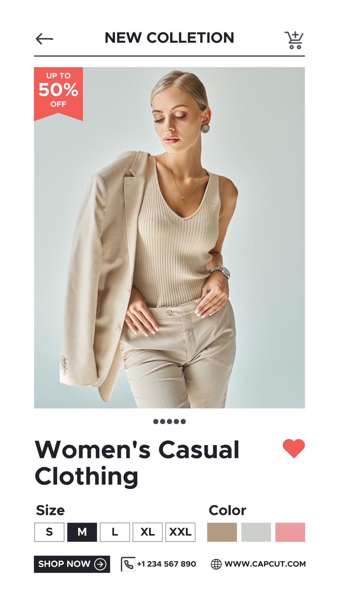 Cartel de marketing de ropa y zapatos, exhibición de productos, historia informal de Instagram para mujeres