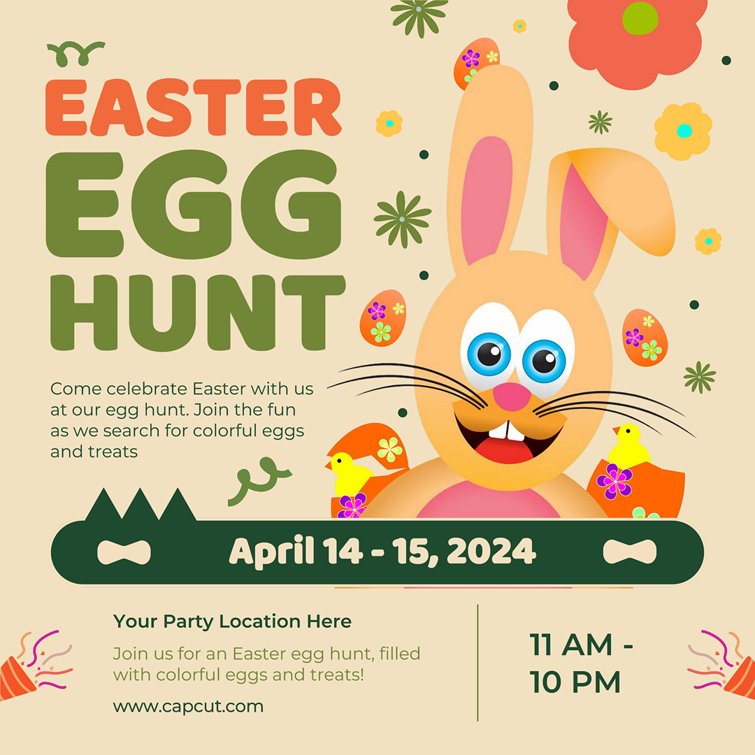 Búsqueda de huevos de Pascua - Publicación de Instagram 