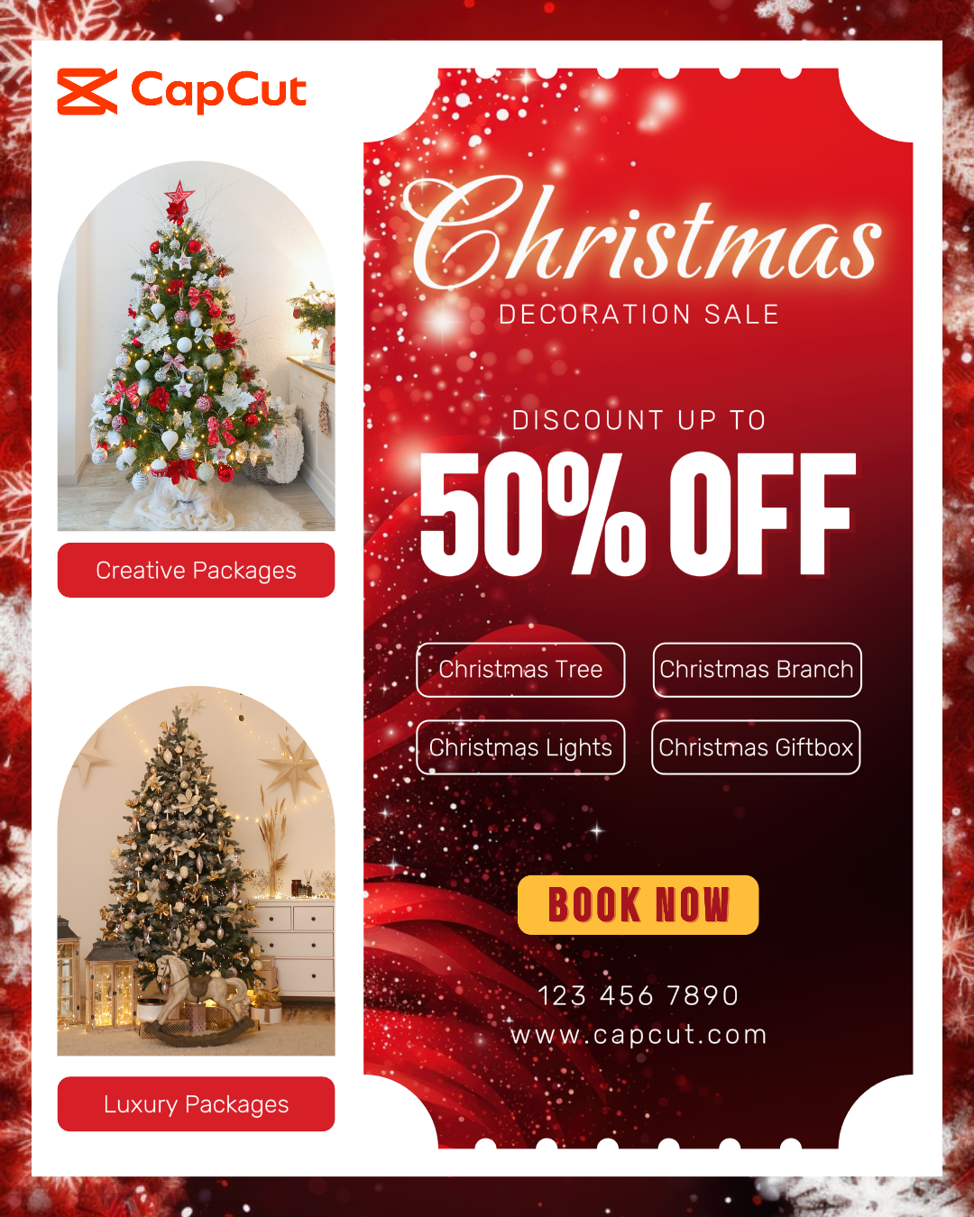 Promosi Penjualan Dekorasi Natal Potret Instagram