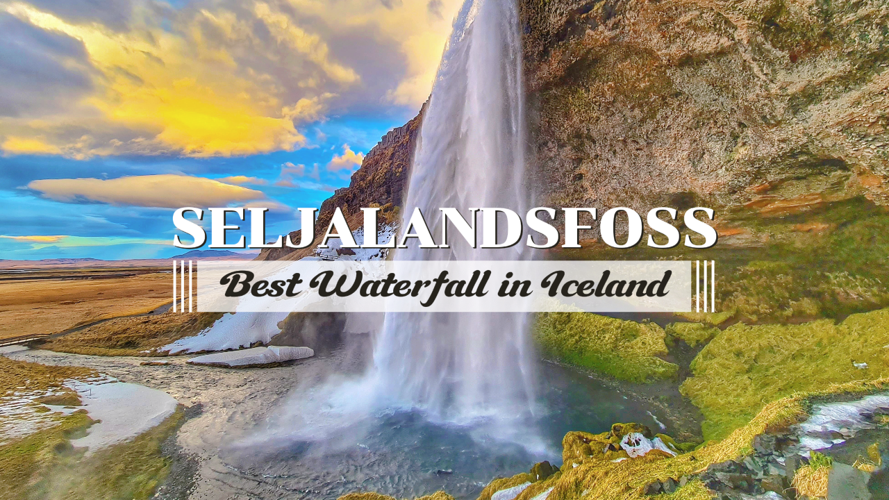 Youtube Thumbnail Vlog - Travel to Saljalandsfoss Waterfall