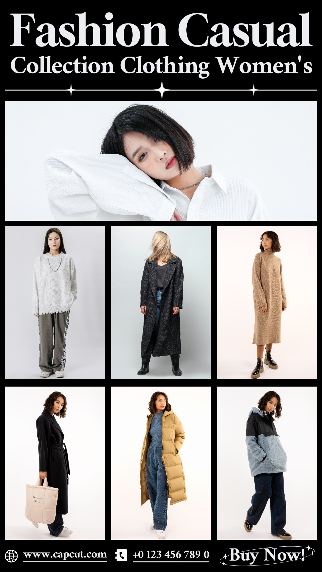 Mode Casual Frauen Produkt Display TikTok Schwarz Minimalist