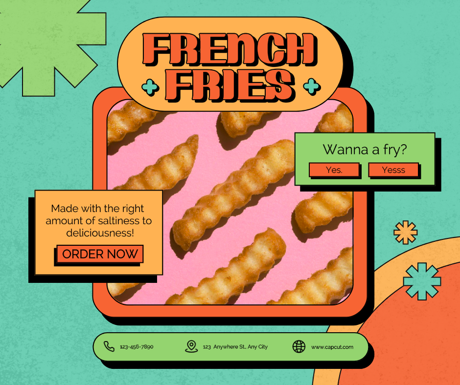 Lebensmittel Marketing Poster Pommes Frites