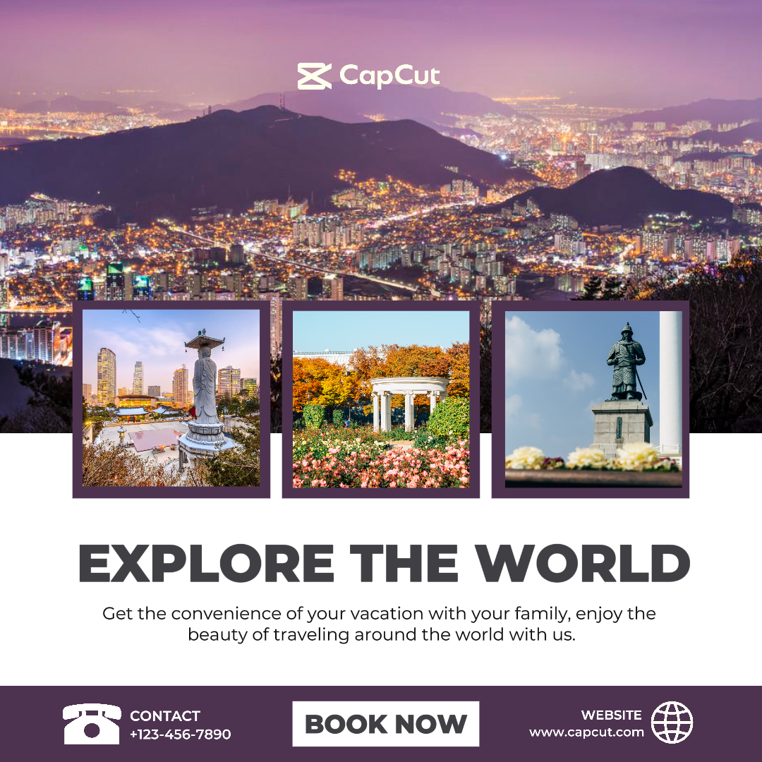 Explorez le monde Affiche de voyages et de visites