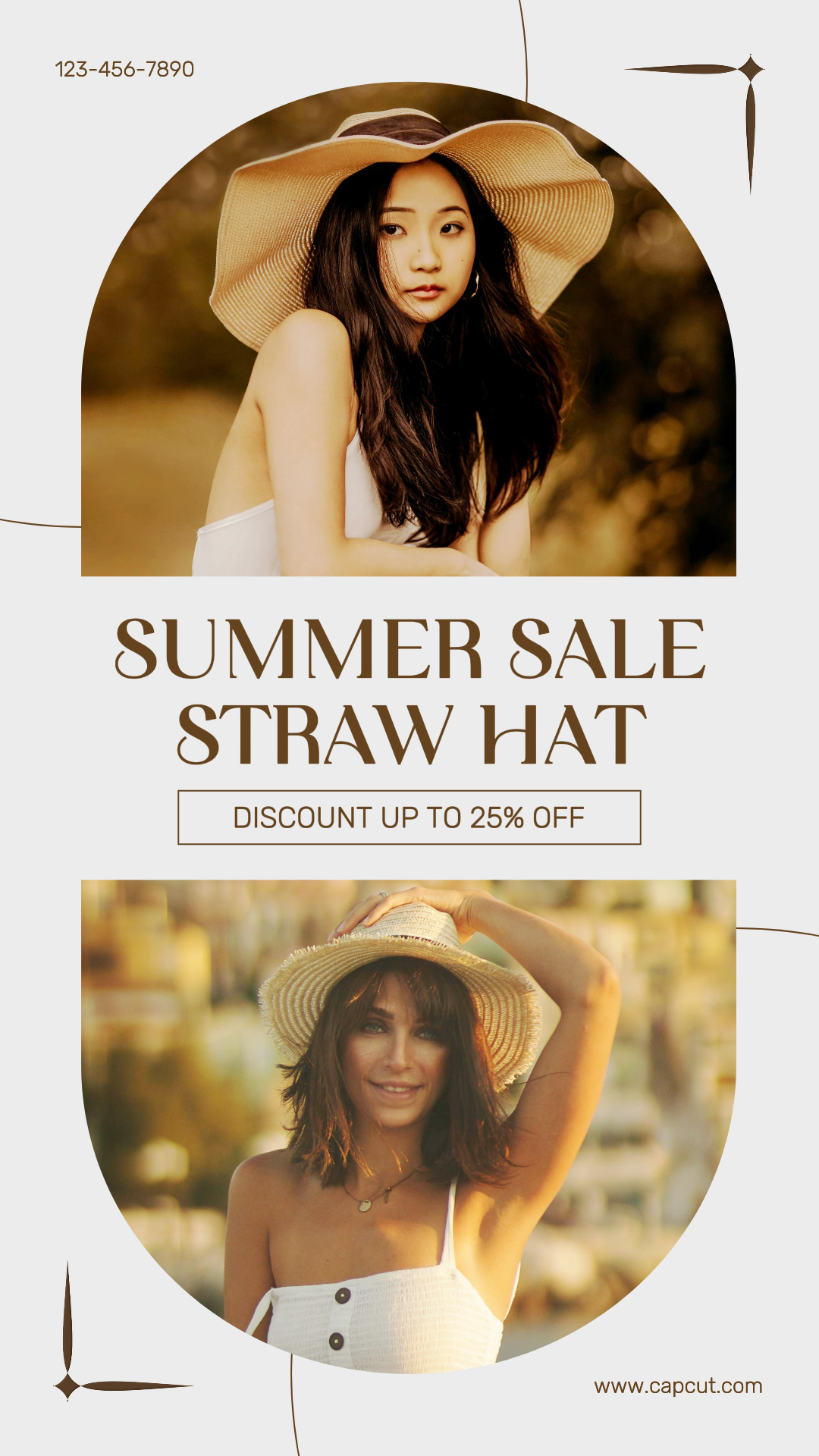 Summer Sale Marketing Poster Promotion Straw Hat