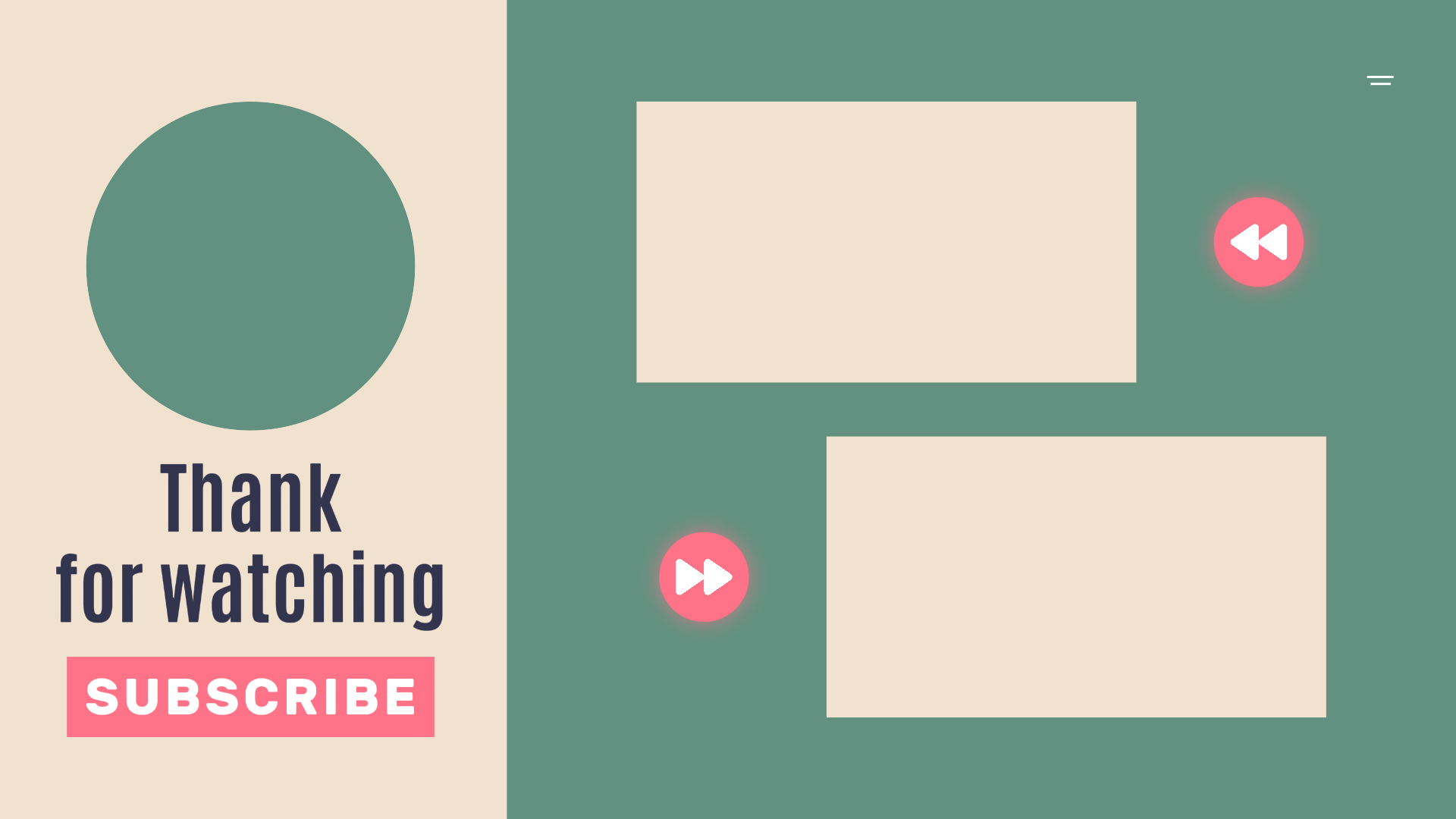 Non-marketing Youtube endscreen green light brown