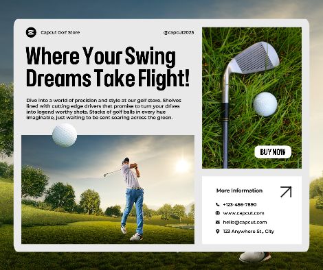 기타 골프 스토어 제품 디스플레이 Facebook 게시물