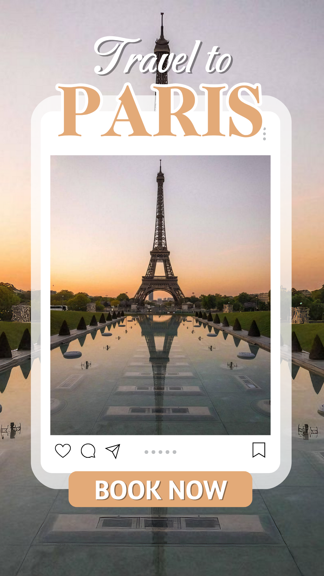 Travel Marketing Poster Instagram Story Travel to Paris