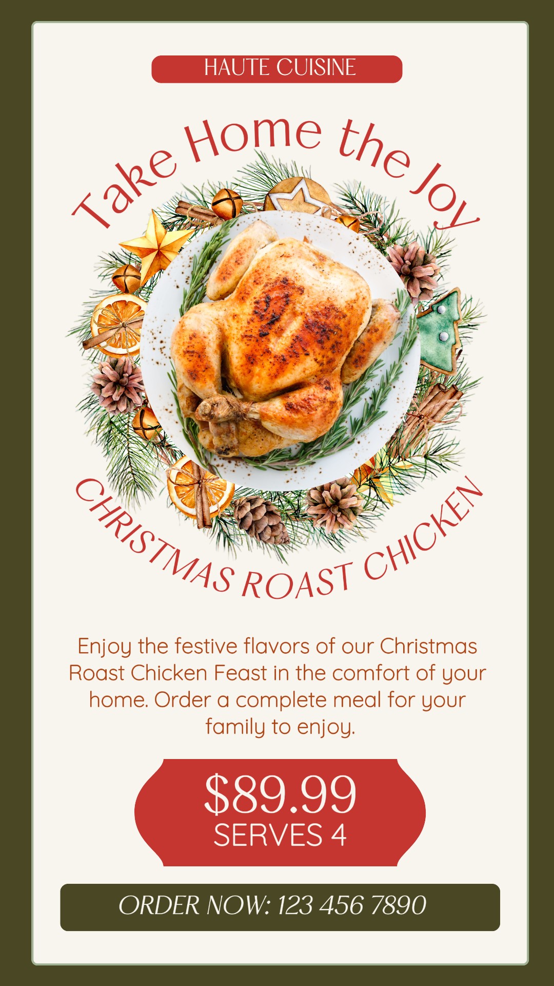 Promoción De Comida De Navidad Historia De Instagram