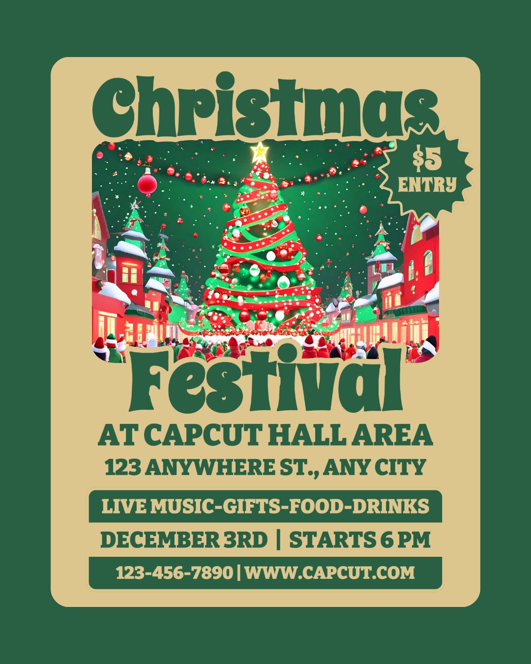 Potret Instagram Undangan Festival Natal