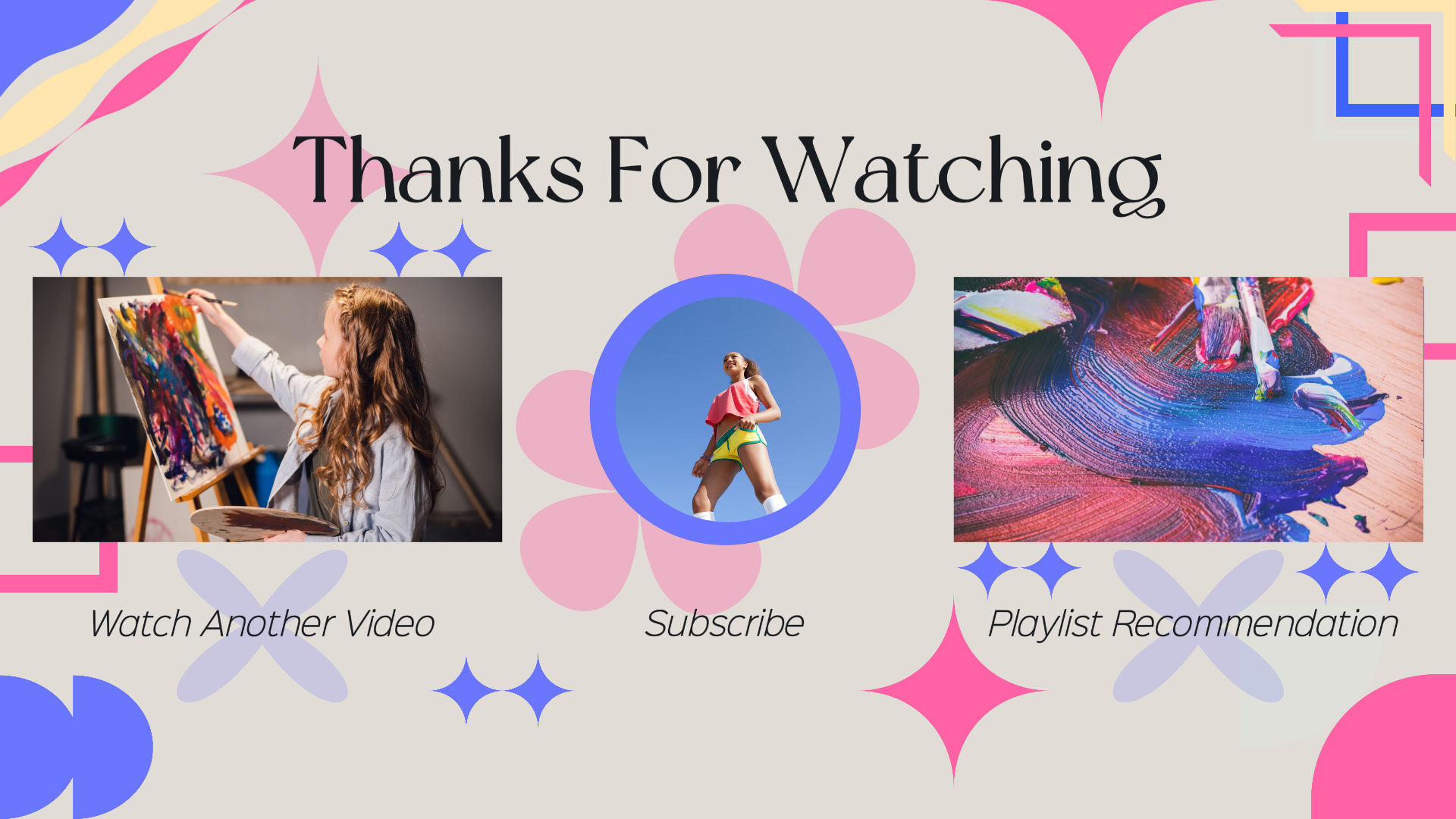 Tela final do Youtube sem marketing - tema retro de doces