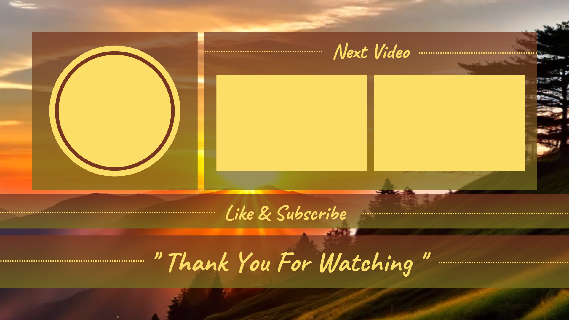 Tanpa pemasaran Youtube Endscreen Sunrise